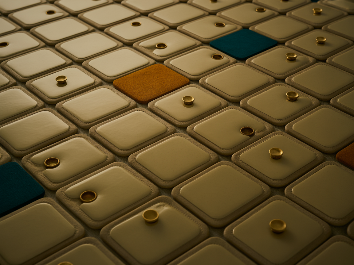 Arranged puzzle tile board pattern