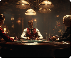 Blackjack cards and gaming table